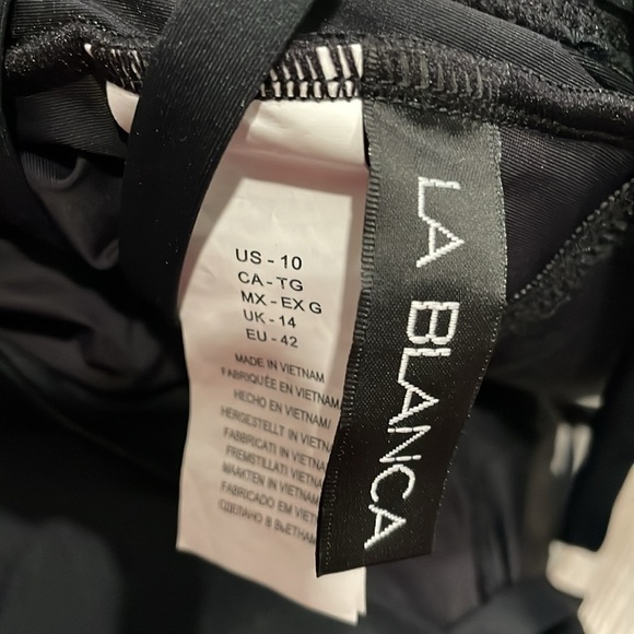 La Blanca Island Goddess Multi-Strap Cross-Back One Piece Swimsuit Size 10 NEW - Picture 12 of 12